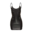 Sexy Faux Leather Dress Backless Club Party Short Dress Solid Black Wet Look Latex Bodycon Push Up Bra Mini Micro Dress 5